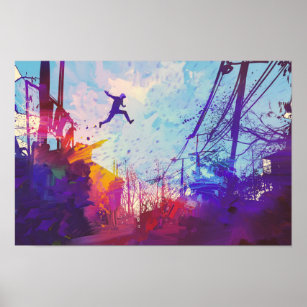 Parkour Urban Obstacle Course Poster