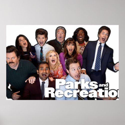 Parks and Rec Group Shot Poster