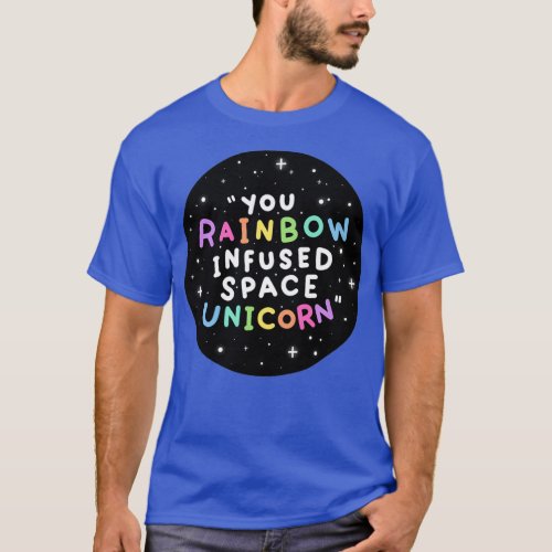 Parks and Rec Rainbow Infused Space Unicorn T_Shirt