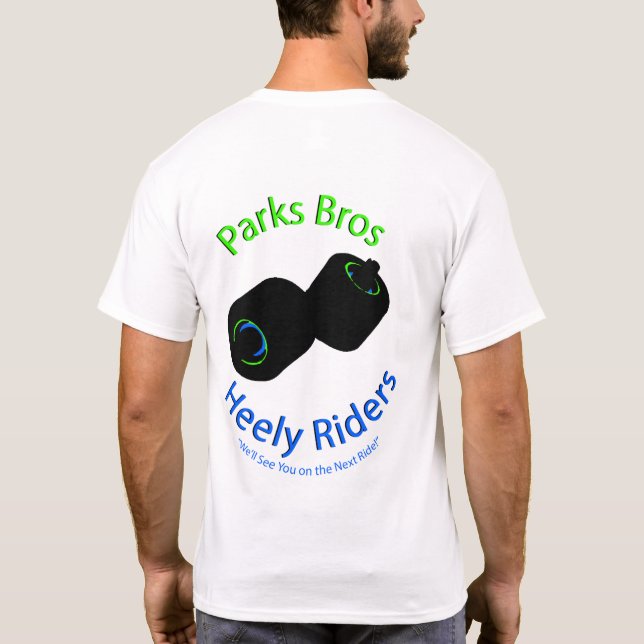 Parks Bros Heely Riders White Shirt (Back)