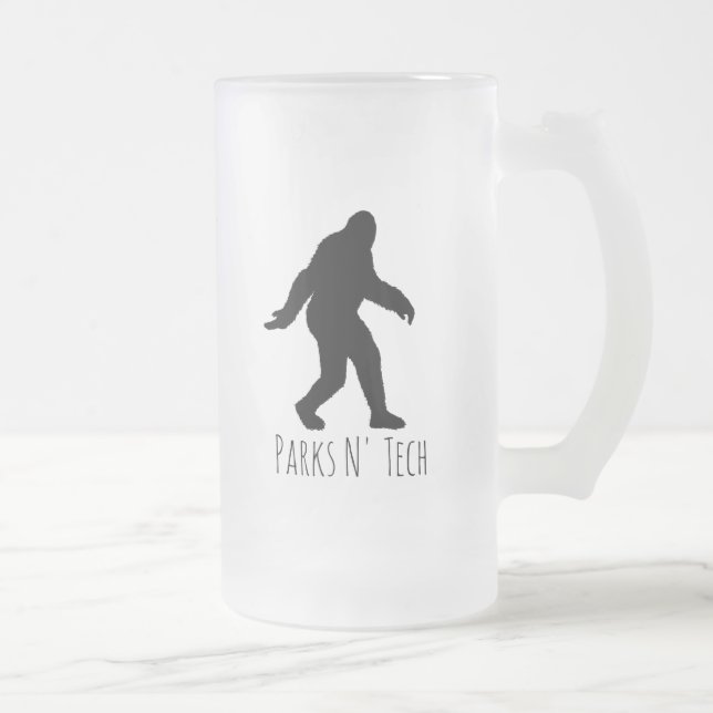 Parks N' Tech Bigfoot Frosted Glass Beer Mug (Right)