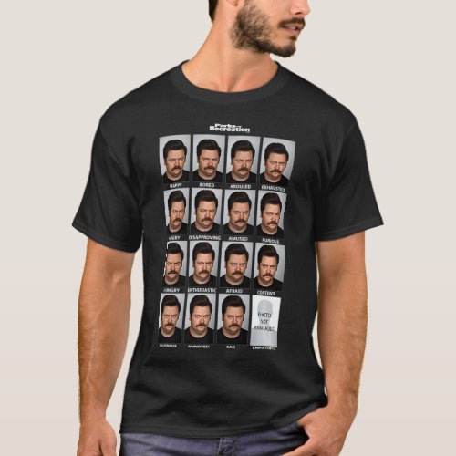 Parks  Recreation Many Faces of Ron Premium  T_Shirt