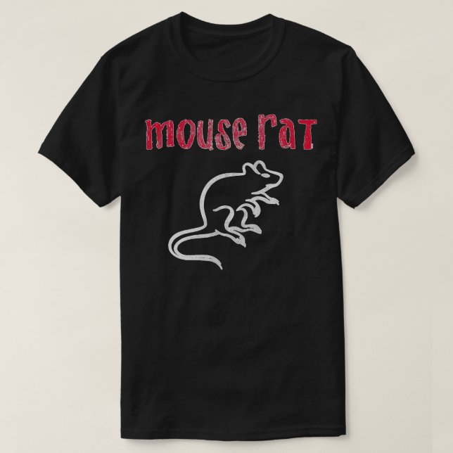 Parks & Recreation Mouse Rat Logo Distressed T-Shirt (Design Front)