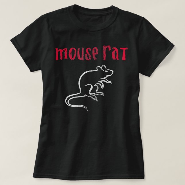 Parks & Recreation Mouse Rat Logo Distressed T-Shirt (Design Front)