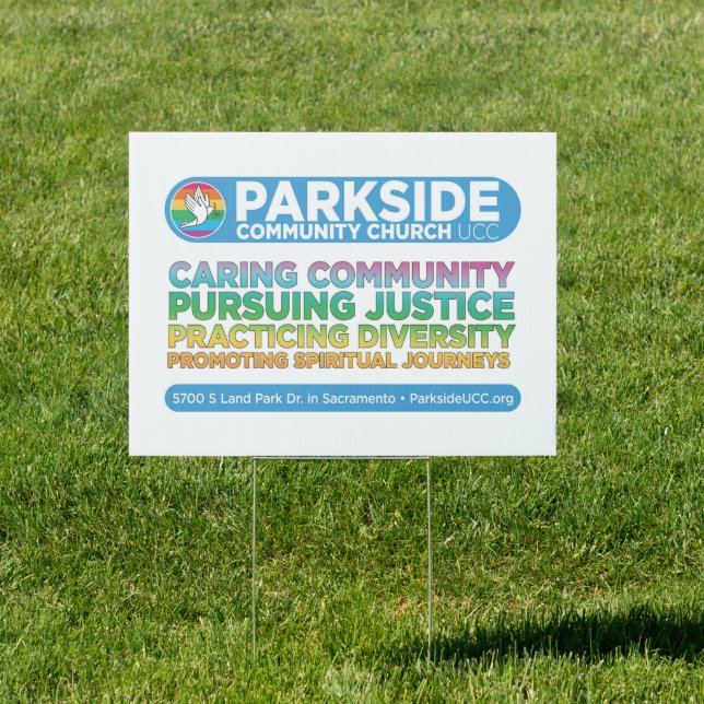 Parkside Community Church Yard Sign (Insitu)