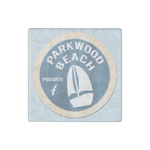 Parkwood Beach Wareham Stone Magnet