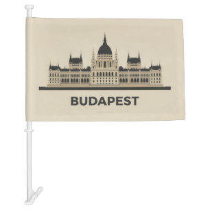 Parlamient building - Budapest Car Flag