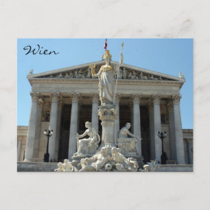 parliament austria wien postcard