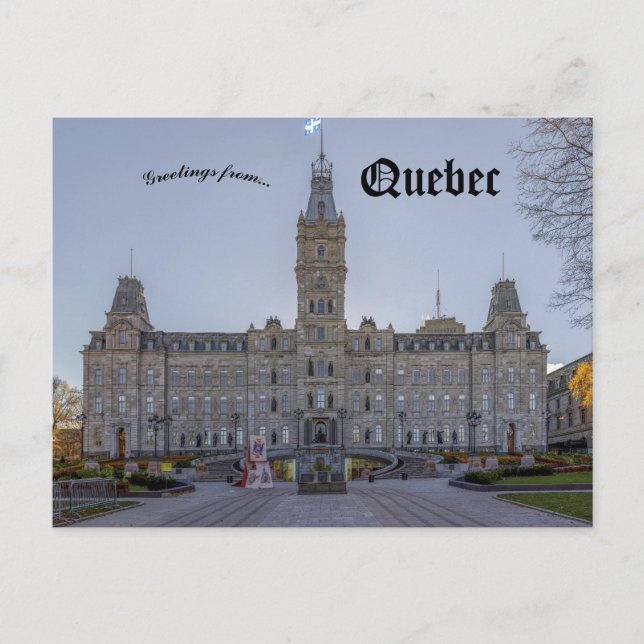 Parliament Building of Quebec in Quebec Canada Postcard (Front)