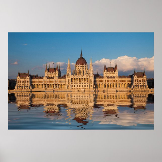 Parliament Building River Reflection Poster (Front)