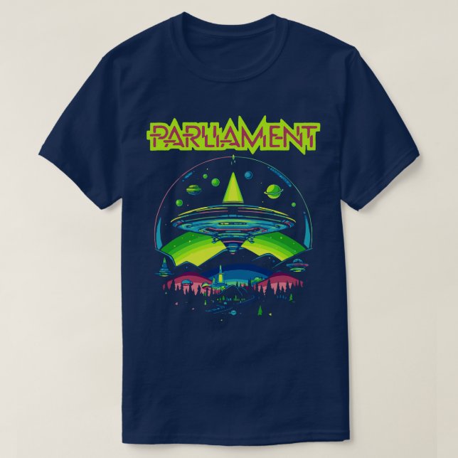 Parliament Funkadelic Retro Mothership  Rock Funk  T-Shirt (Design Front)
