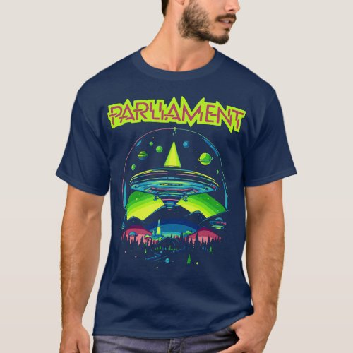 Parliament Funkadelic Retro Mothership  Rock Funk  T_Shirt