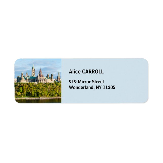 Parliament Hill in Ottawa - Ontario, Canada Label (Front)