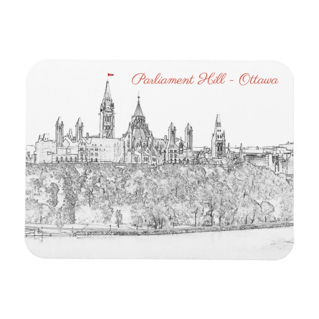 Parliament Hill in Ottawa - Ontario, Canada Magnet (Horizontal)