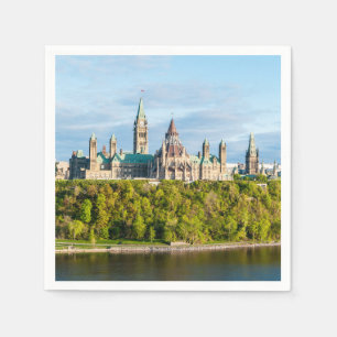 Parliament Hill in Ottawa - Ontario, Canada Napkins
