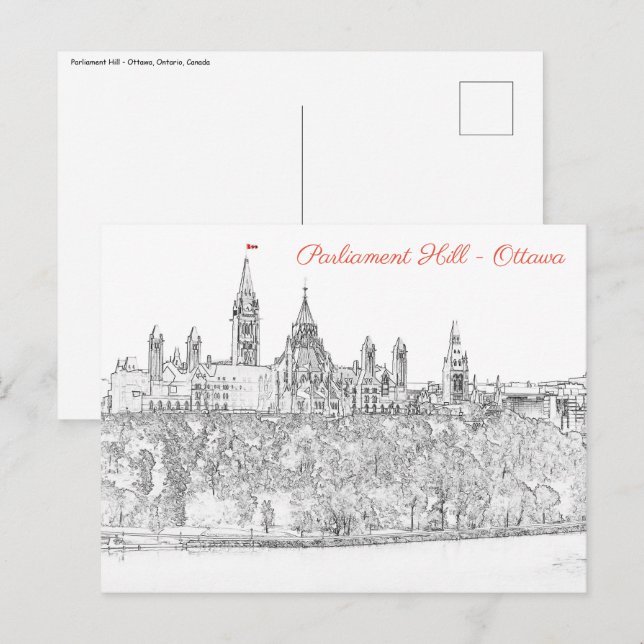 Parliament Hill in Ottawa - Ontario, Canada Postcard (Front/Back)