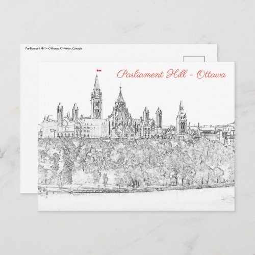 Parliament Hill in Ottawa _ Ontario Canada Postcard