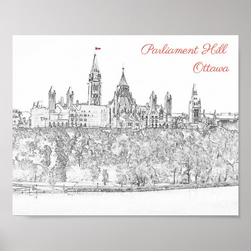 Parliament Hill in Ottawa _ Ontario Canada Poster