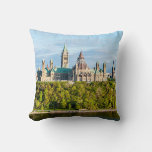 Parliament Hill in Ottawa - Ontario, Canada Throw Pillow