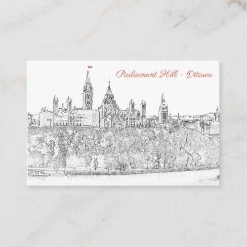 Parliament Hill in Ottawa _ QR Code Business Card