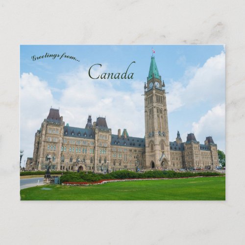 Parliament Hill Ottawa Ontario Canada Postcard