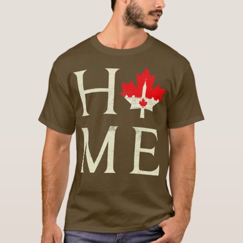 Parliament Home Canada Day Maple Proud Canadian Fl T_Shirt