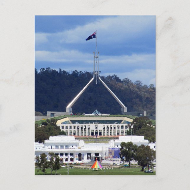 parliament house flagpole postcard (Front)