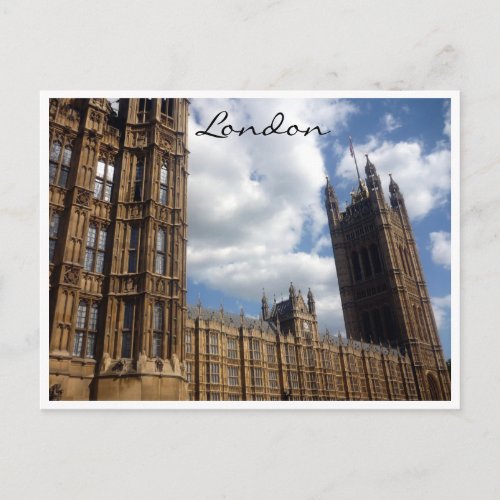 parliament london postcard