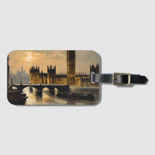 Parliament Thames River Big Ben London Travel Luggage Tag