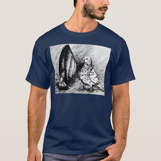 Parlor Roller Pigeons T-Shirt (Front)