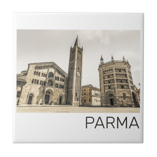 Parma Emilia Romagna Piazza Del Duomo Italy Ceramic Tile (Front)