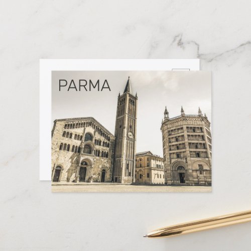 Parma Emilia Romagna Piazza Del Duomo Italy Holiday Postcard