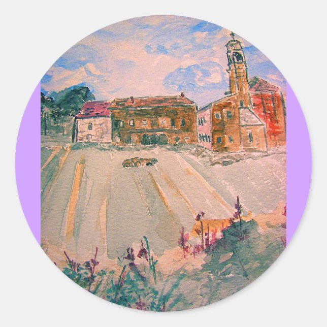 parma italy classic round sticker (Front)