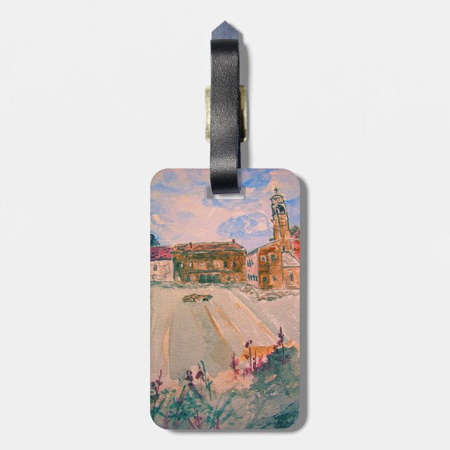 parma italy luggage tag (Back Vertical)