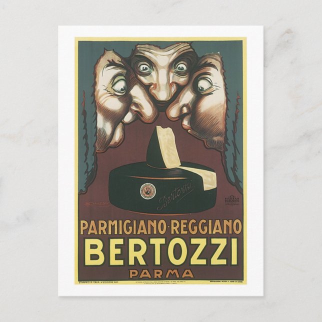 Parmagiana Reggiano Bertozzi Parma Ad Postcard (Front)