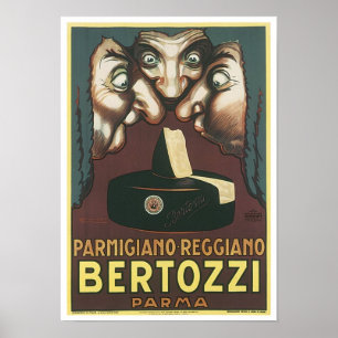 Parmagiana Reggiano Bertozzi Parma Ad Poster