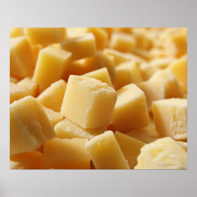 Parmigiano Reggiano cheese in cubes Poster (Front)