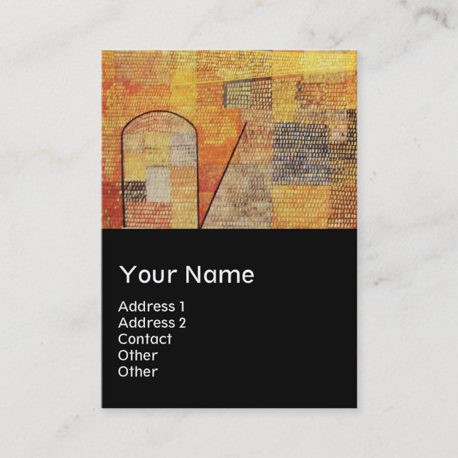 PARNASSUS / ABSTRACT,black Business Card (Front)