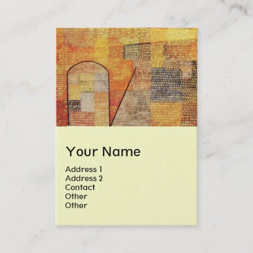 PARNASSUS  ABSTRACTcream pearl paper Business Card