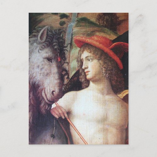 PARNASSUS  MERCURY WITH PEGASUS POSTCARD