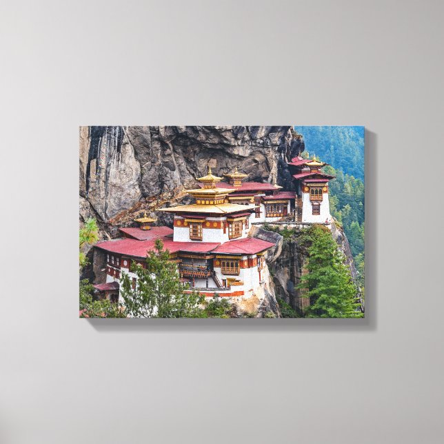 Paro Taktsang: The Tiger's Nest Monastery - Bhutan Canvas Print (Front)