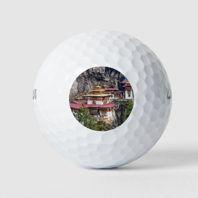 Paro Taktsang: The Tiger's Nest Monastery - Bhutan Golf Balls (Front)