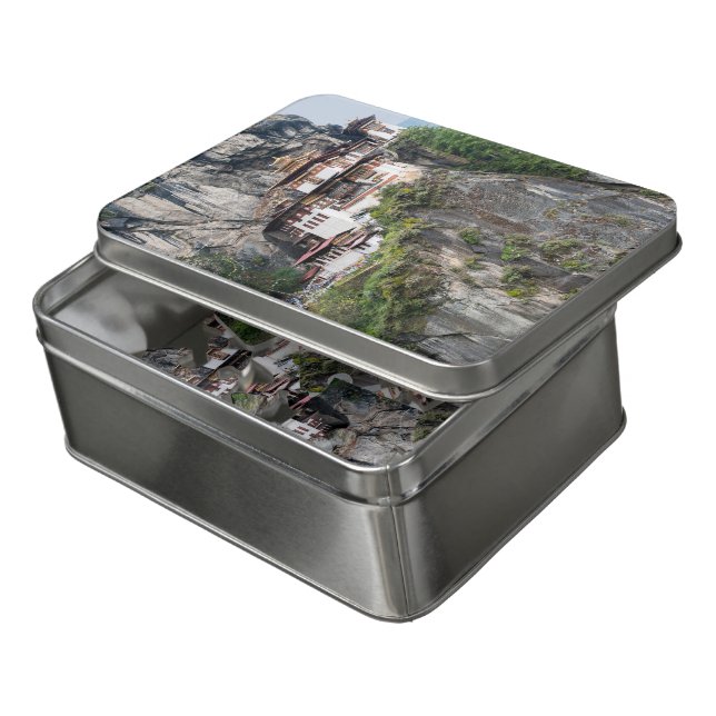 Paro Taktsang: The Tiger's Nest Monastery - Bhutan Jigsaw Puzzle (Lid Open)