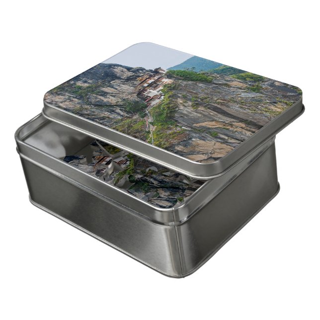 Paro Taktsang: The Tiger's Nest Monastery - Bhutan Jigsaw Puzzle (Lid Open)