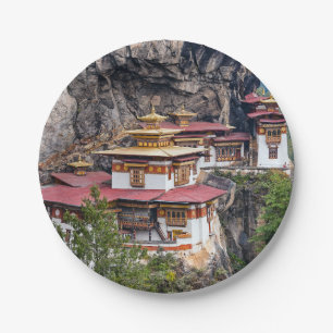 Paro Taktsang: The Tiger's Nest Monastery - Bhutan Paper Plates