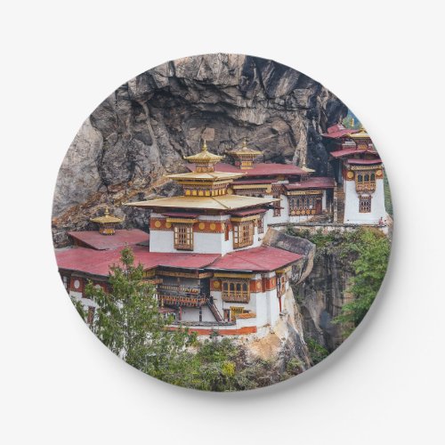 Paro Taktsang The Tigers Nest Monastery _ Bhutan Paper Plates
