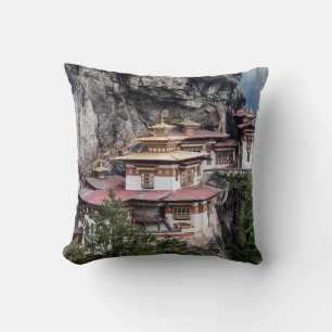 Paro Taktsang: The Tiger's Nest Monastery - Bhutan Throw Pillow