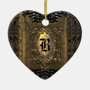 Parocollet Elegant Old World Charm Monogram Ceramic Ornament