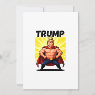 Parodic Superhero Trump Caricature Invitation