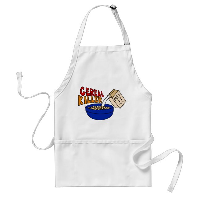 Parody Cereal Killer Breakfast Food Humor Adult Apron (Front)